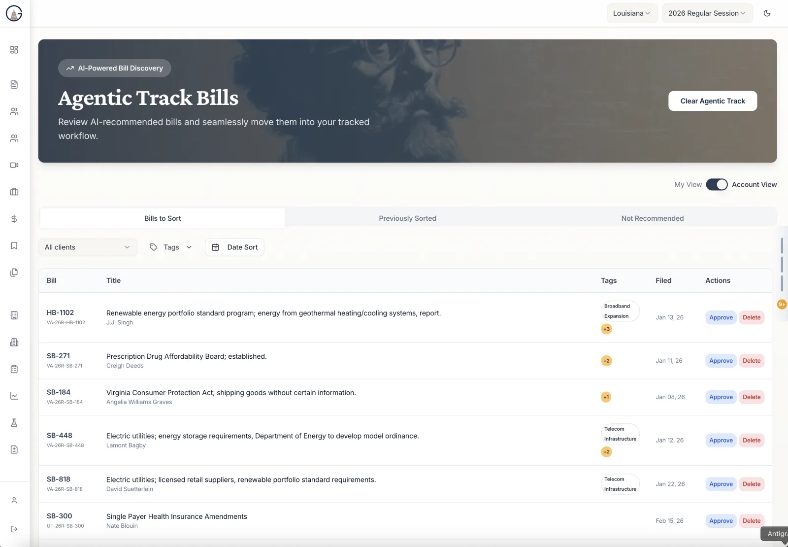 OneGov | Real-Time Legislative Intelligence Across 50 States